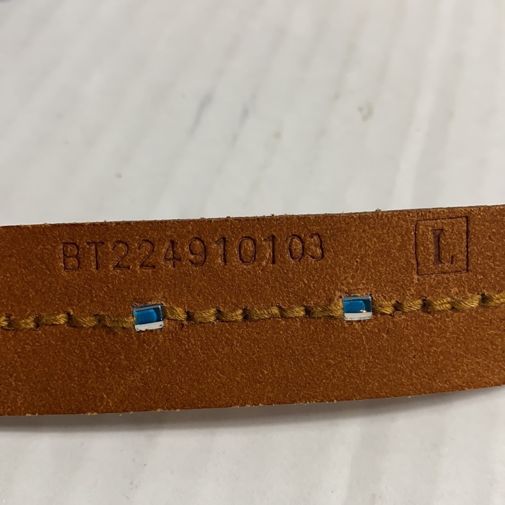 Fossil Solid Brass/Leather Belt - image 5